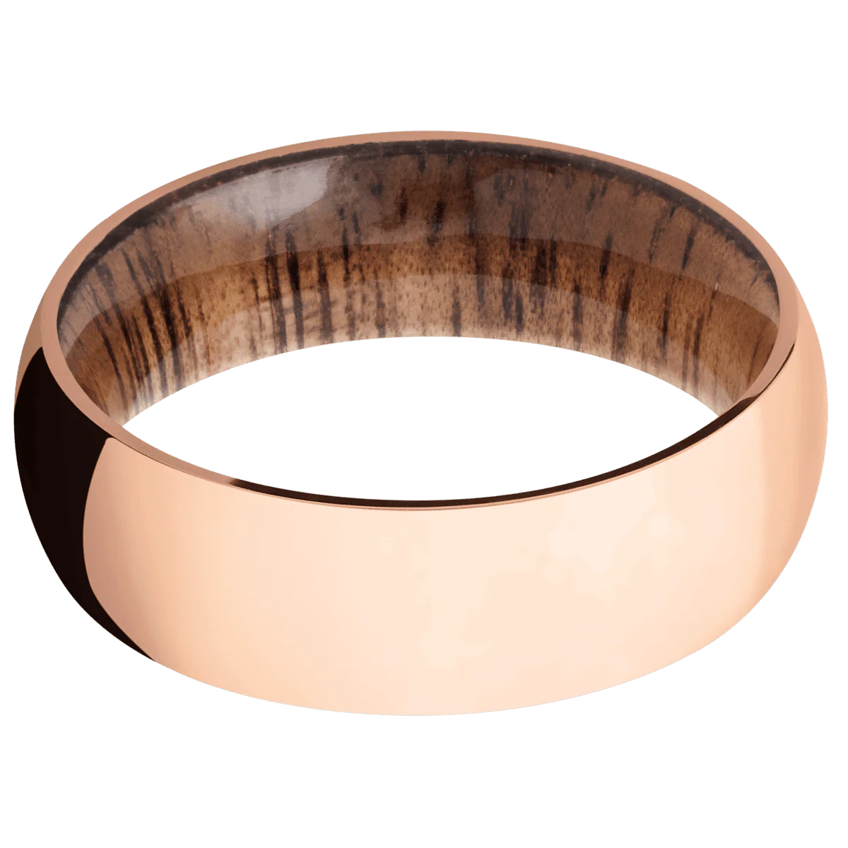 14K Rose Gold + Polish Finish + Koa - Image 3