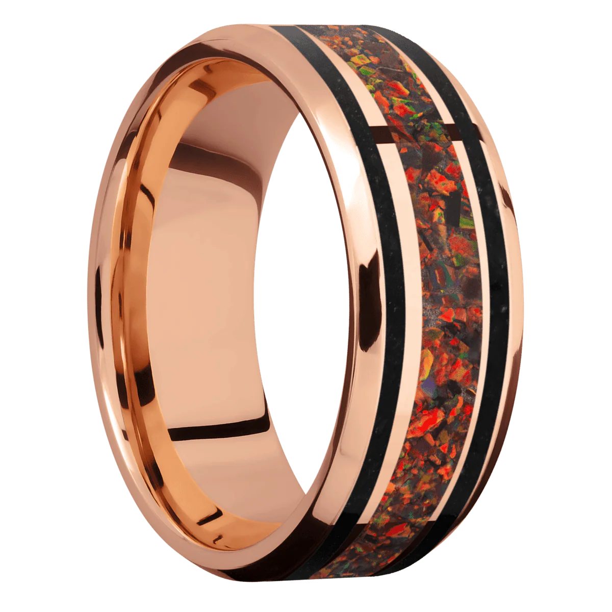 14K Rose Gold + Polish , Polish Finish
