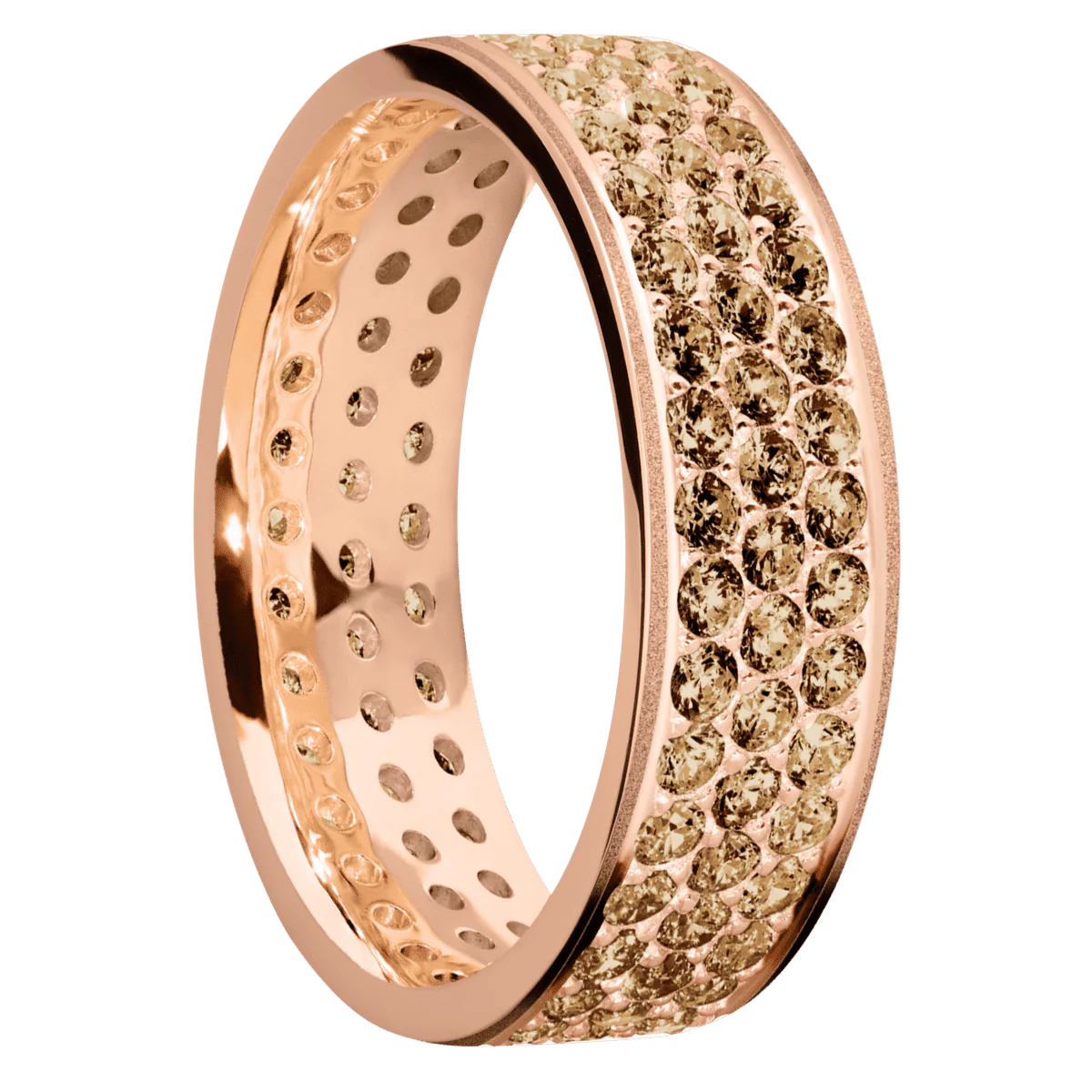 14K Rose Gold + Sand Finish