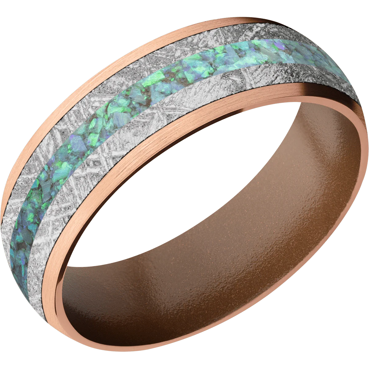 14K Rose Gold + Satin Finish + Copper Brown - Image 2