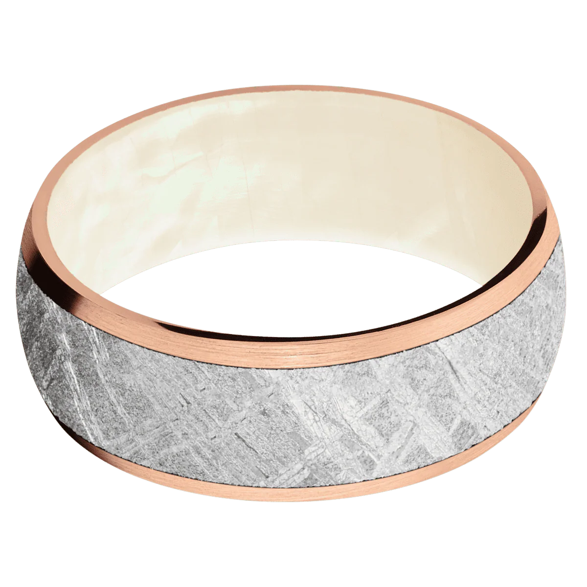 14K Rose Gold + Satin Finish + Freshwater Mother of Pearl - Image 3