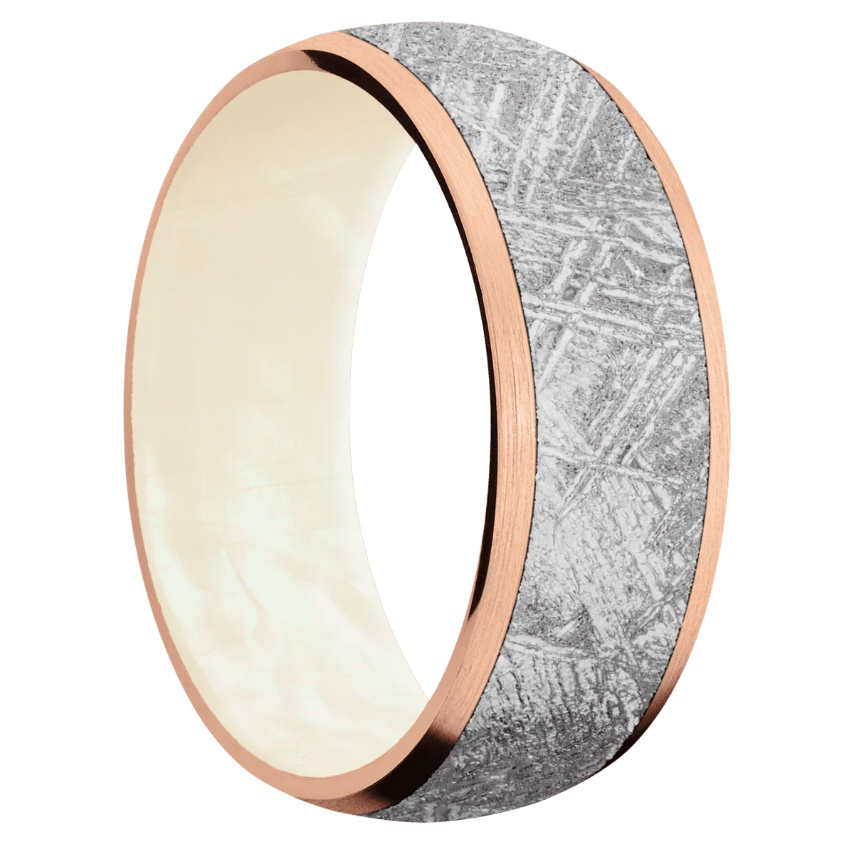 14K Rose Gold + Satin Finish + Freshwater Mother of Pearl
