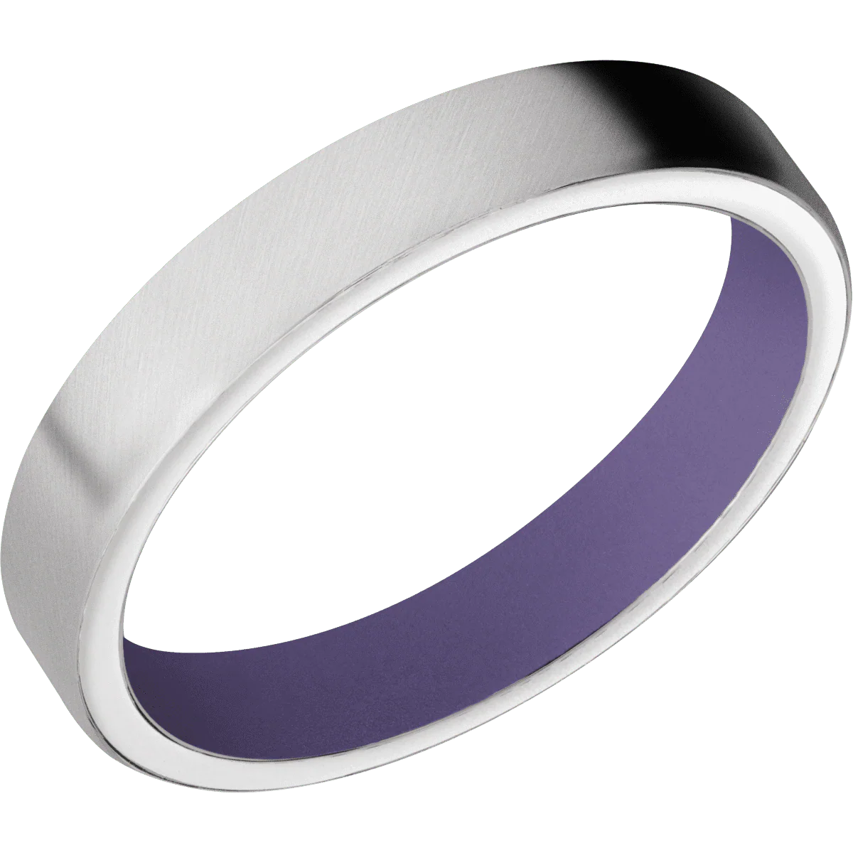 14K White Gold + Anglesatin Finish + Bright Purple - Image 2