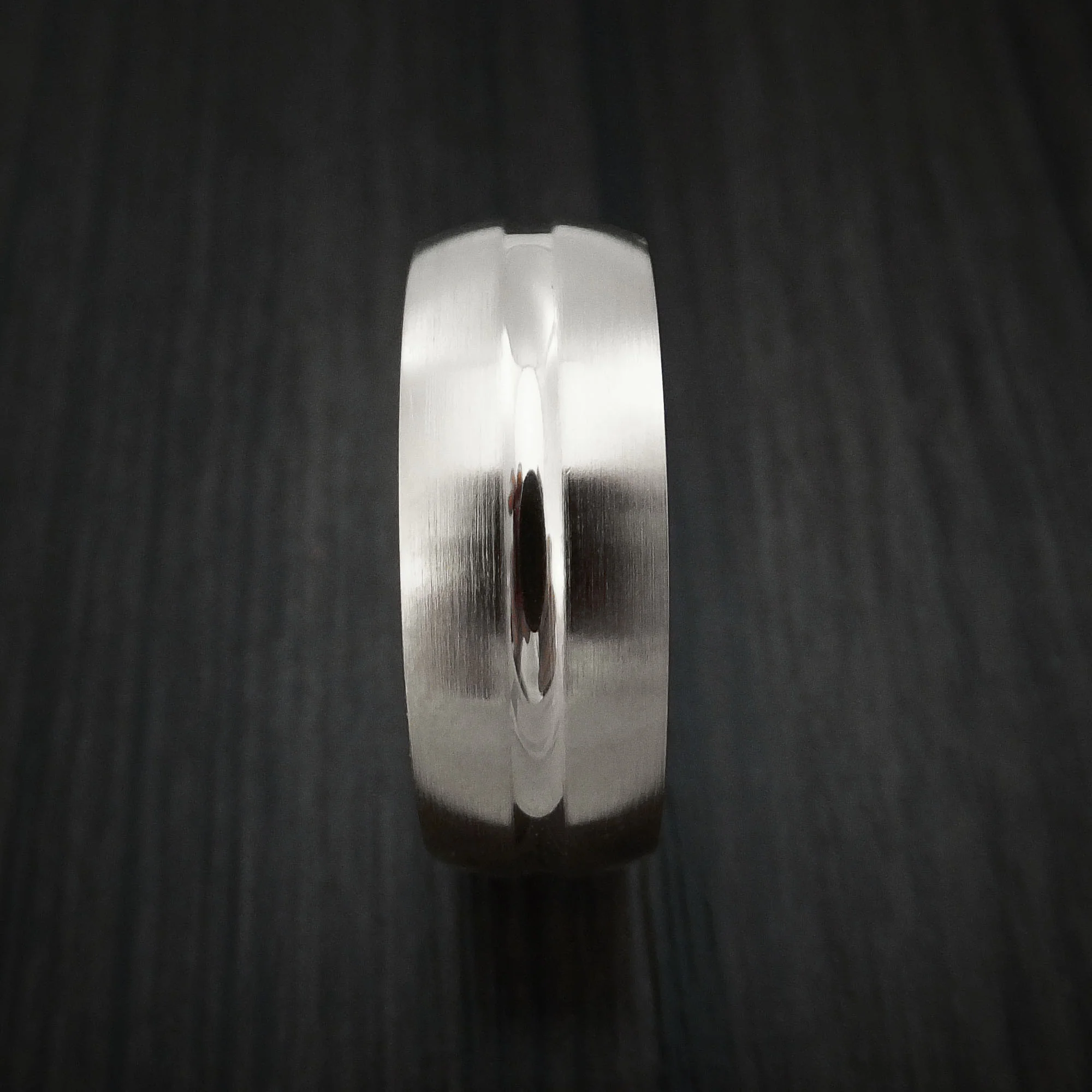 White Gold Classic Style Wedding Men's Band Custom Made - Image 3