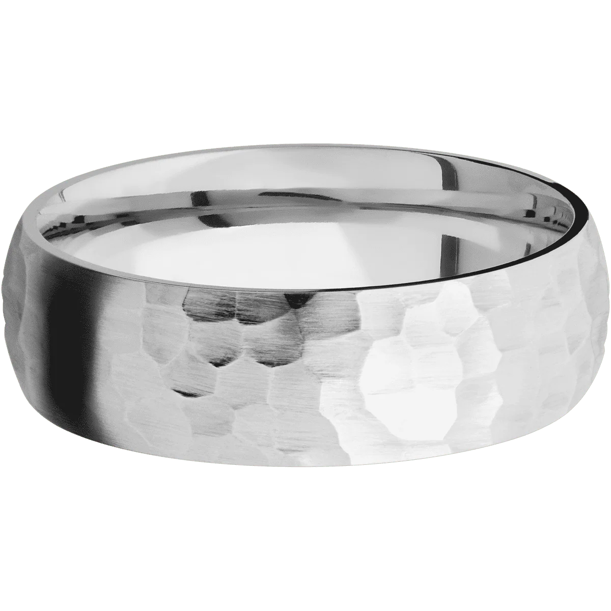 14K White Gold + Hammer Finish - Image 3
