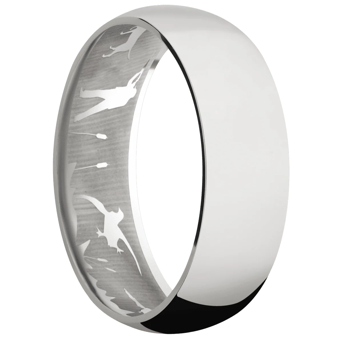 14K White Gold + Polish Finish