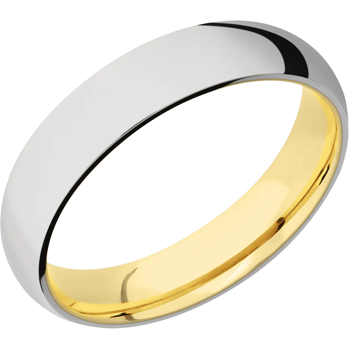 14K White Gold + Polish Finish + 14K Yellow Gold - Image 2