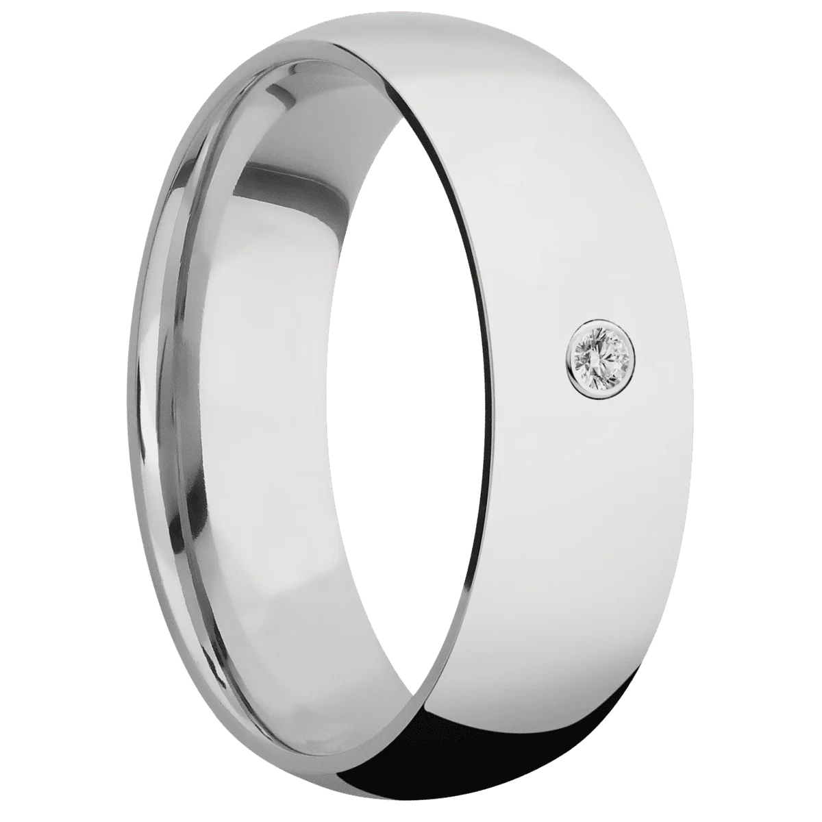 14K White Gold + Polish Finish
