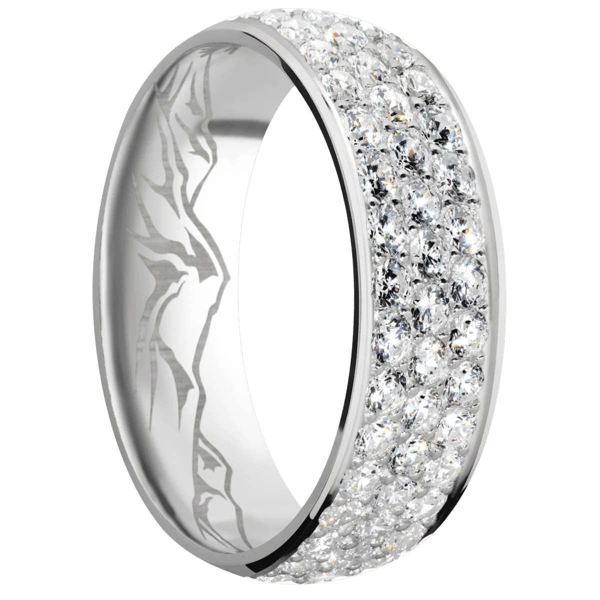 14K White Gold + Polish Finish
