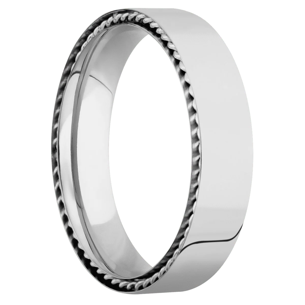 14K White Gold + Polish Finish