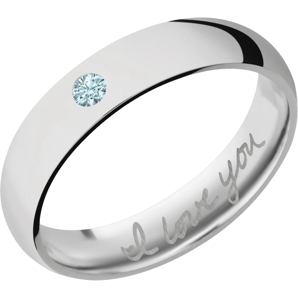 14K White Gold + Polish Finish - Image 2