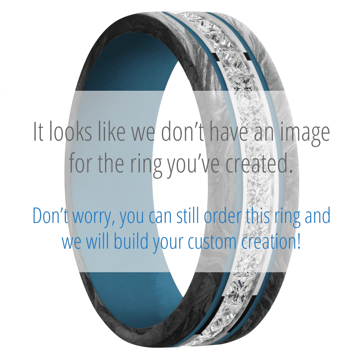 14K White Gold + Polish Finish + Royal Blue