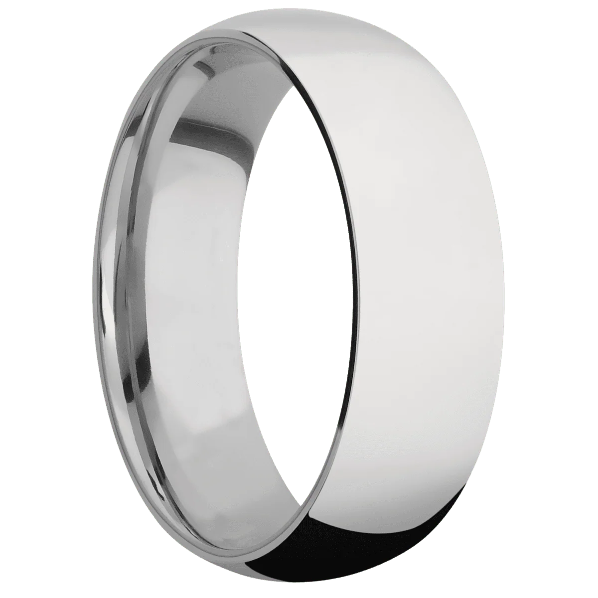 14K White Gold + Polish Finish + Titanium