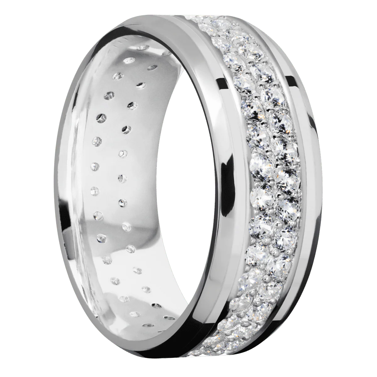 14K White Gold + Polish , Polish Finish