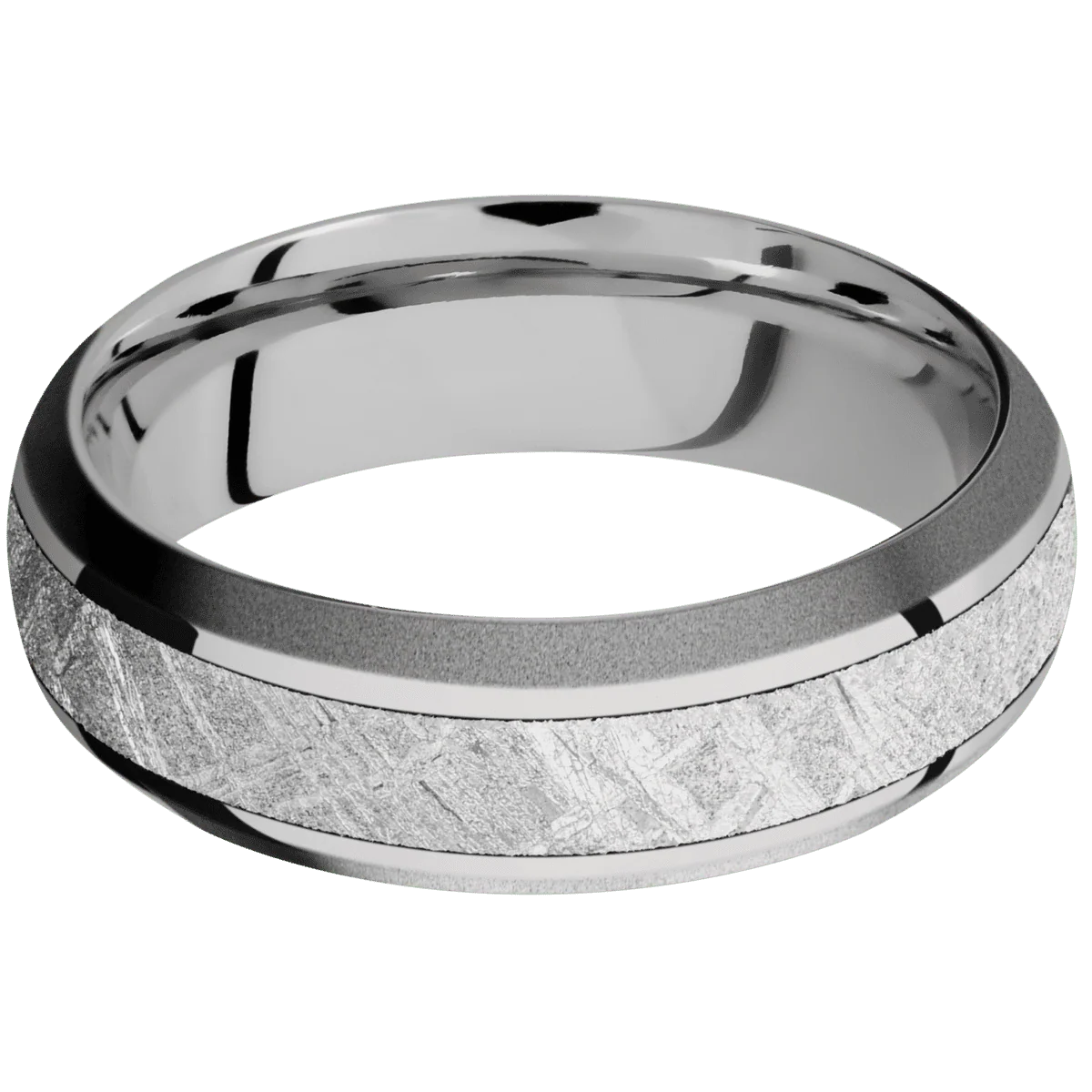 14K White Gold + Polish , Sand Finish - Image 3