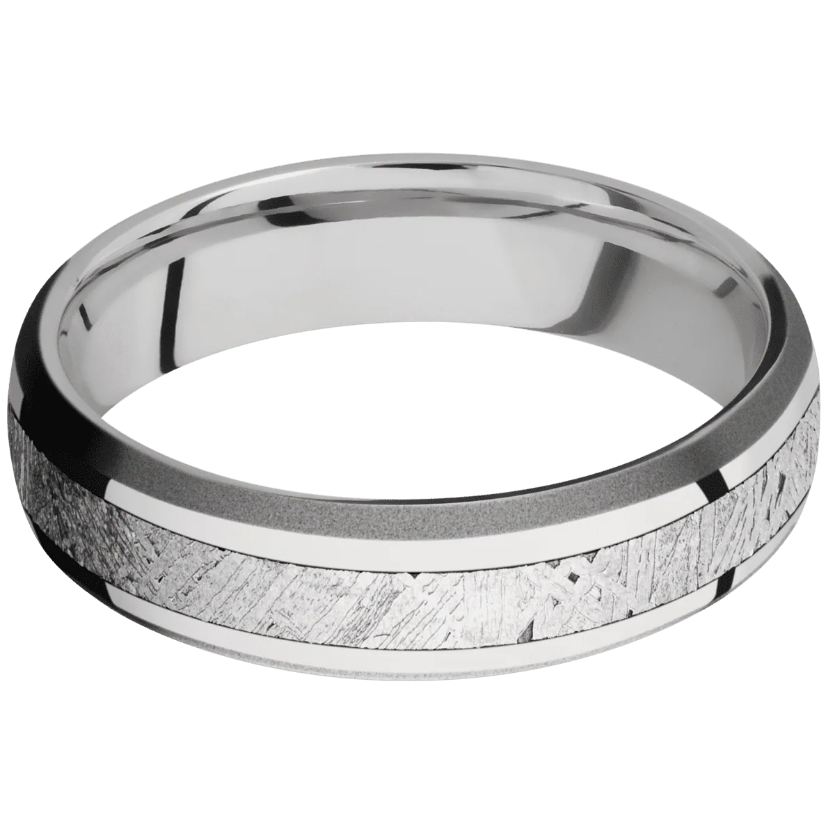 14K White Gold + Polish , Sand Finish - Image 3