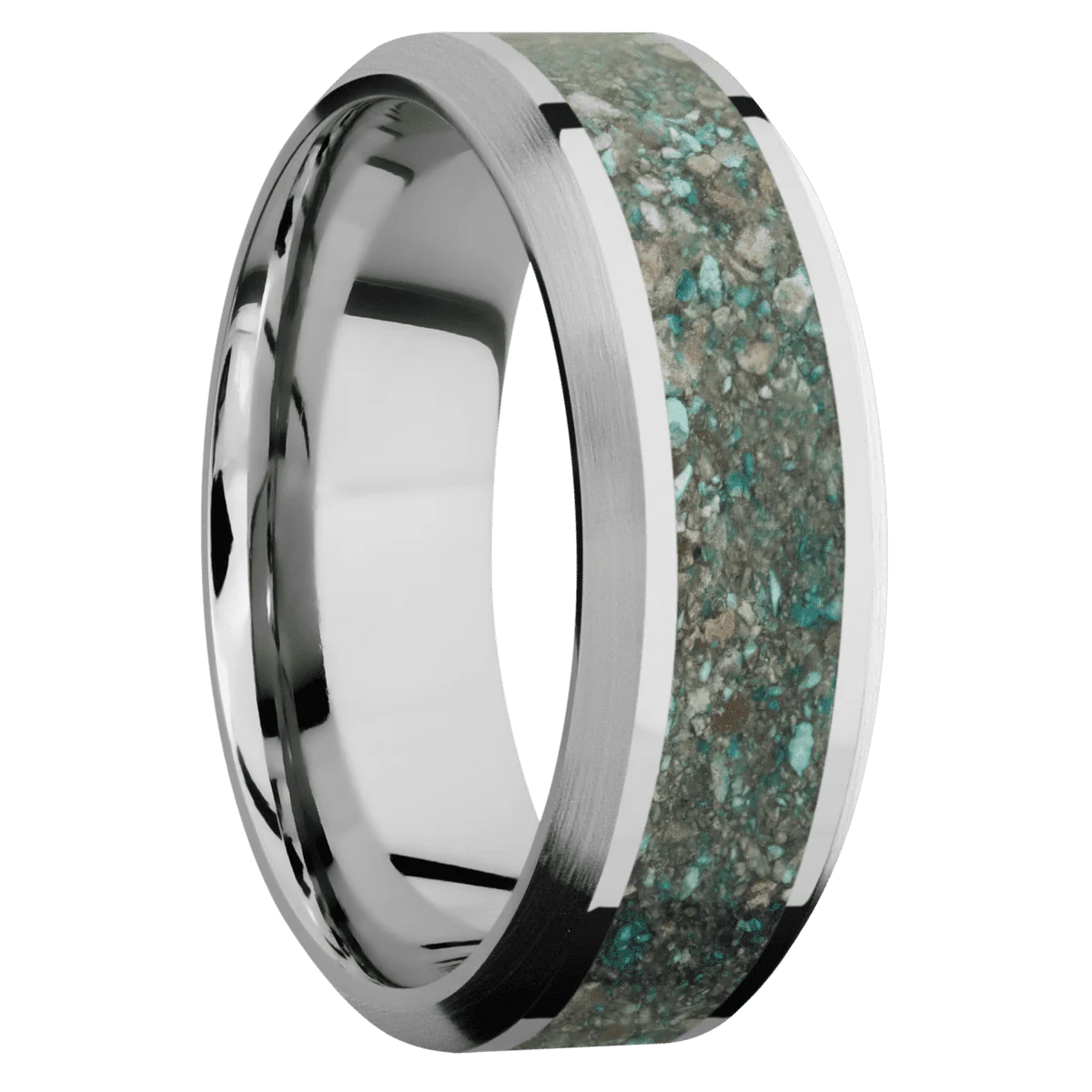 14K White Gold + Polish , Satin Finish