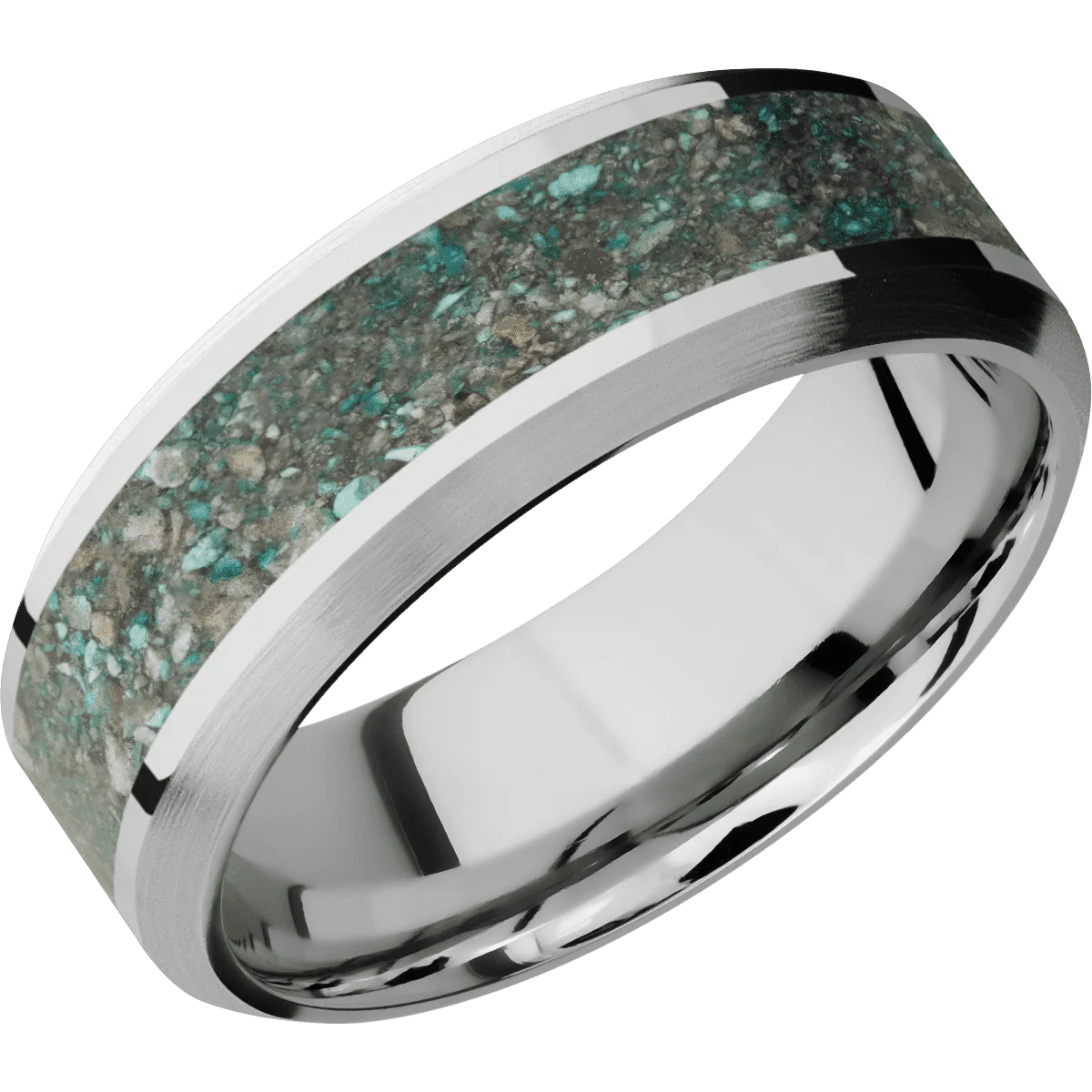 14K White Gold + Polish , Satin Finish - Image 2