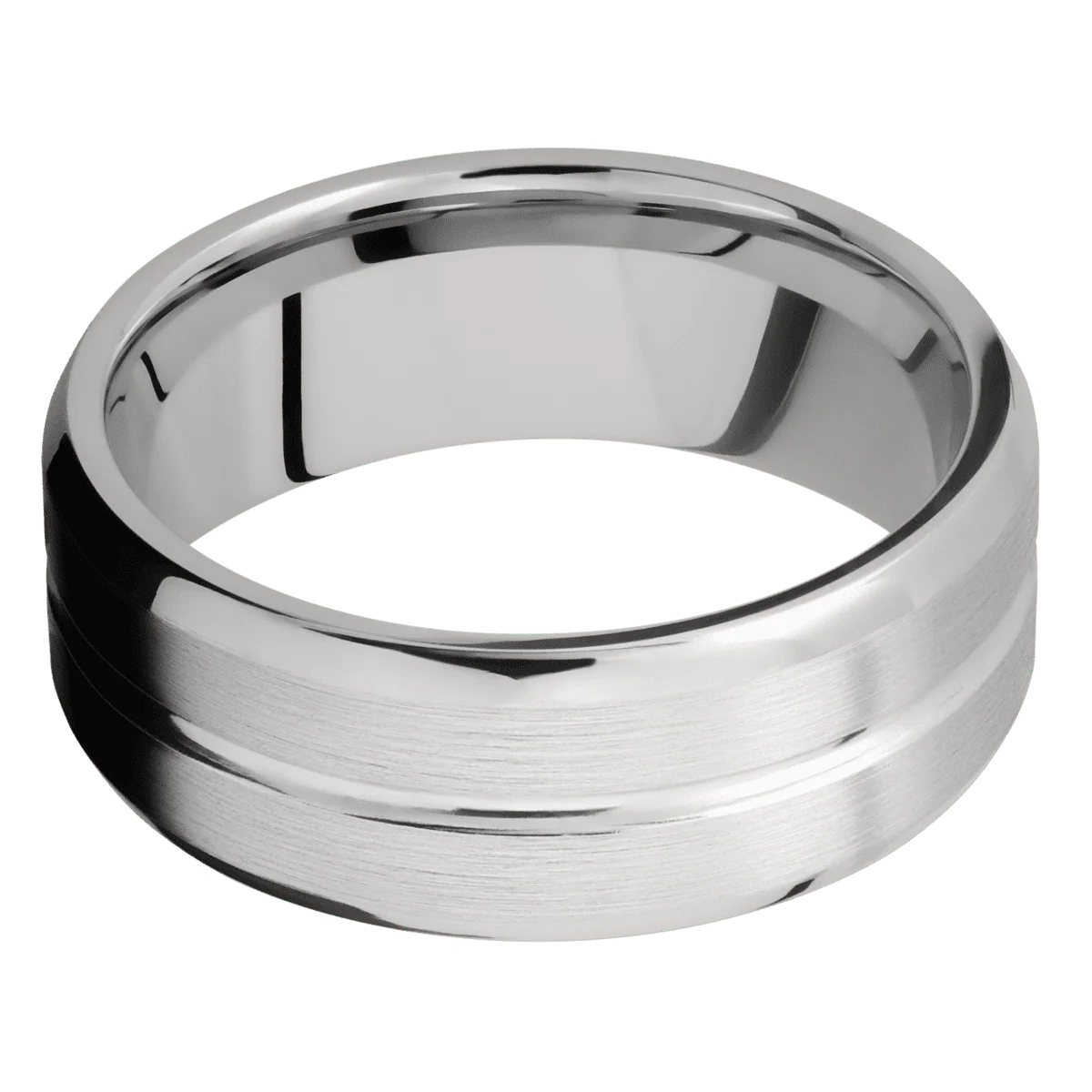 14K White Gold + Polish , Satin Finish - Image 3