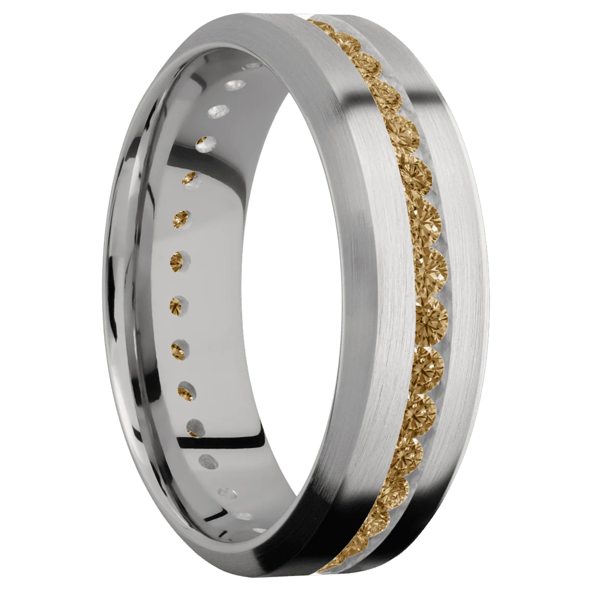 14K White Gold + Satin , Satin Finish