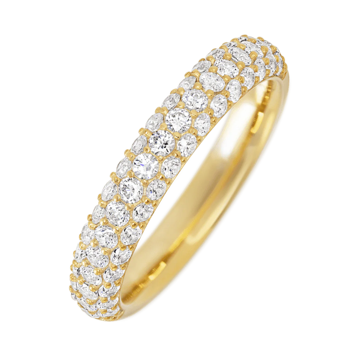14K Yellow Gold band with 18 Round and 34 Round Diamond (ST) having TCW-.87