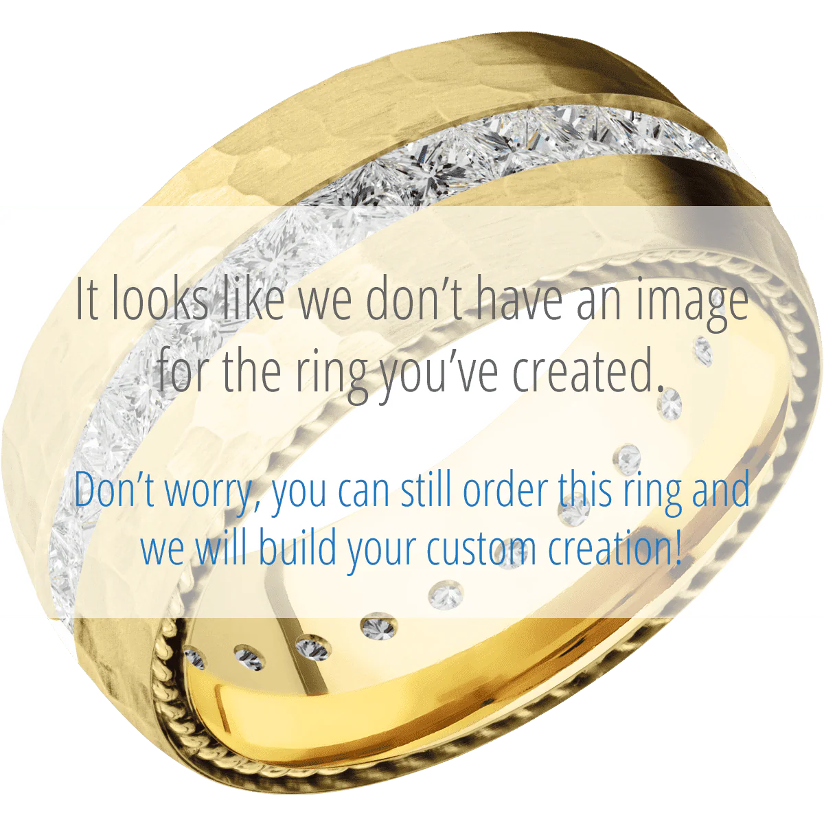 14K Yellow Gold + Hammer Finish - Image 2