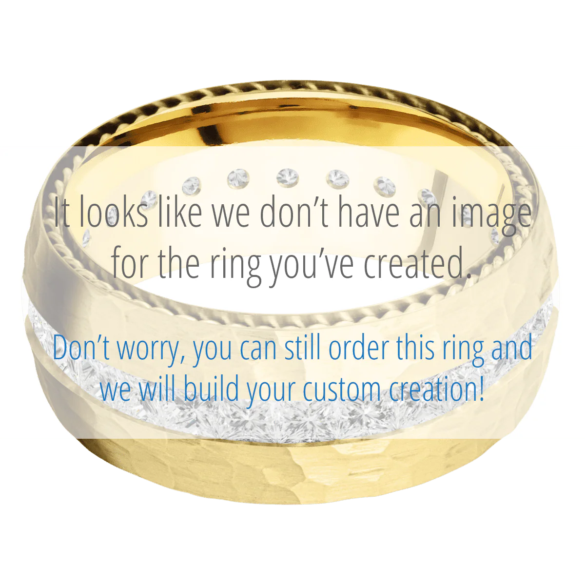 14K Yellow Gold + Hammer Finish - Image 3