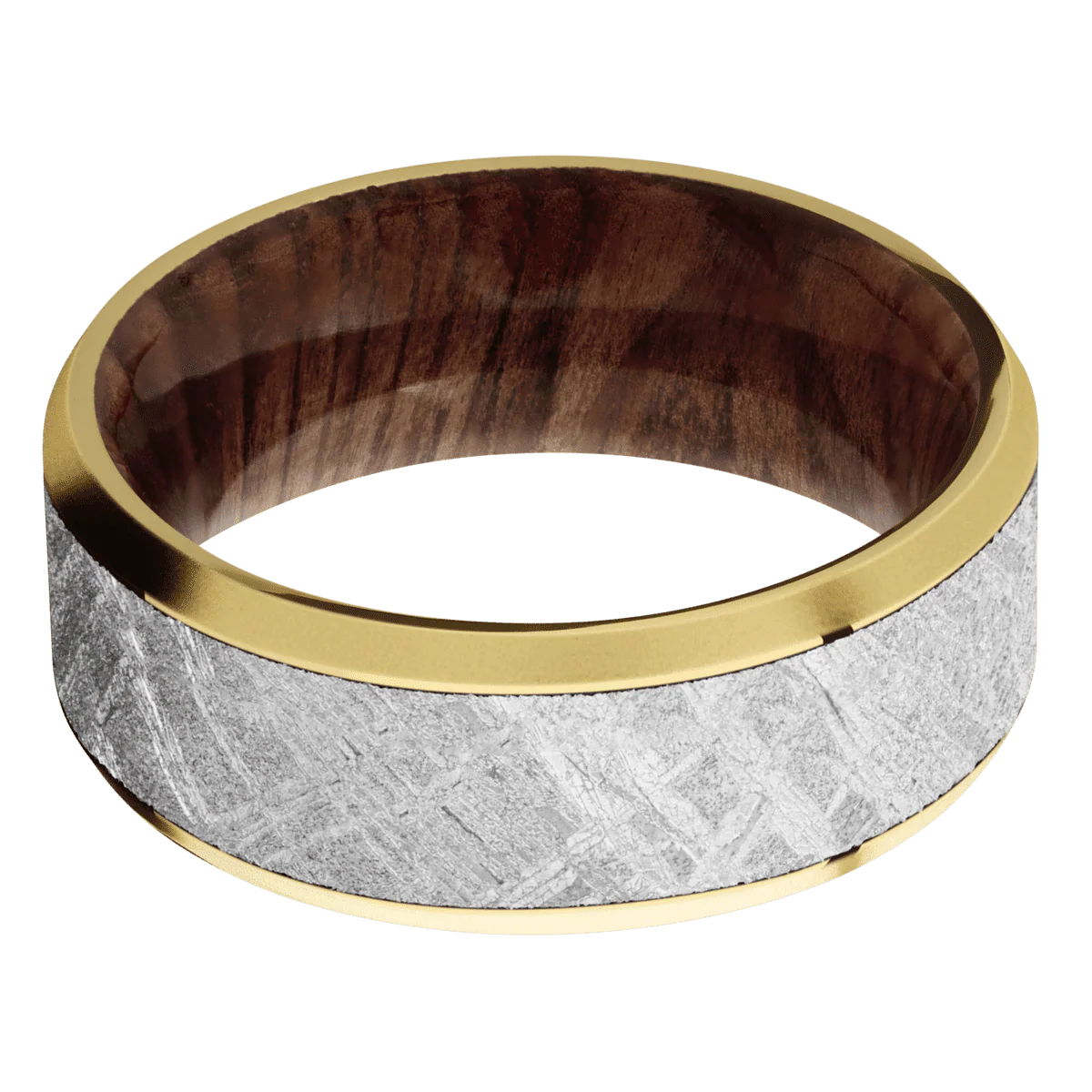 14K Yellow Gold + Polish , Bead Finish + Sequoia - Image 3
