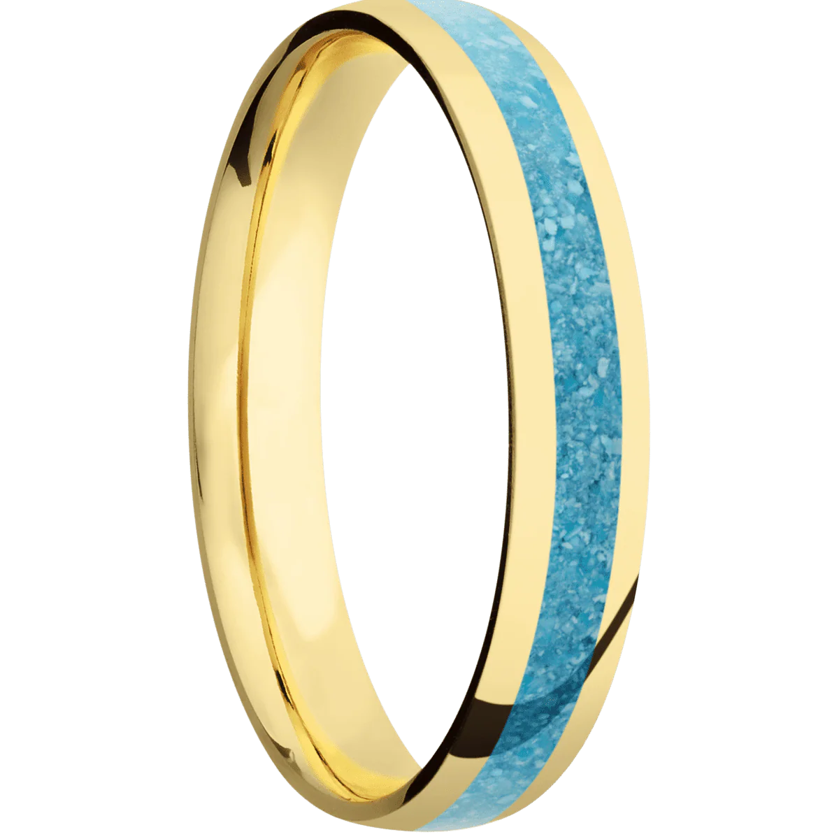 14K Yellow Gold + Polish Finish