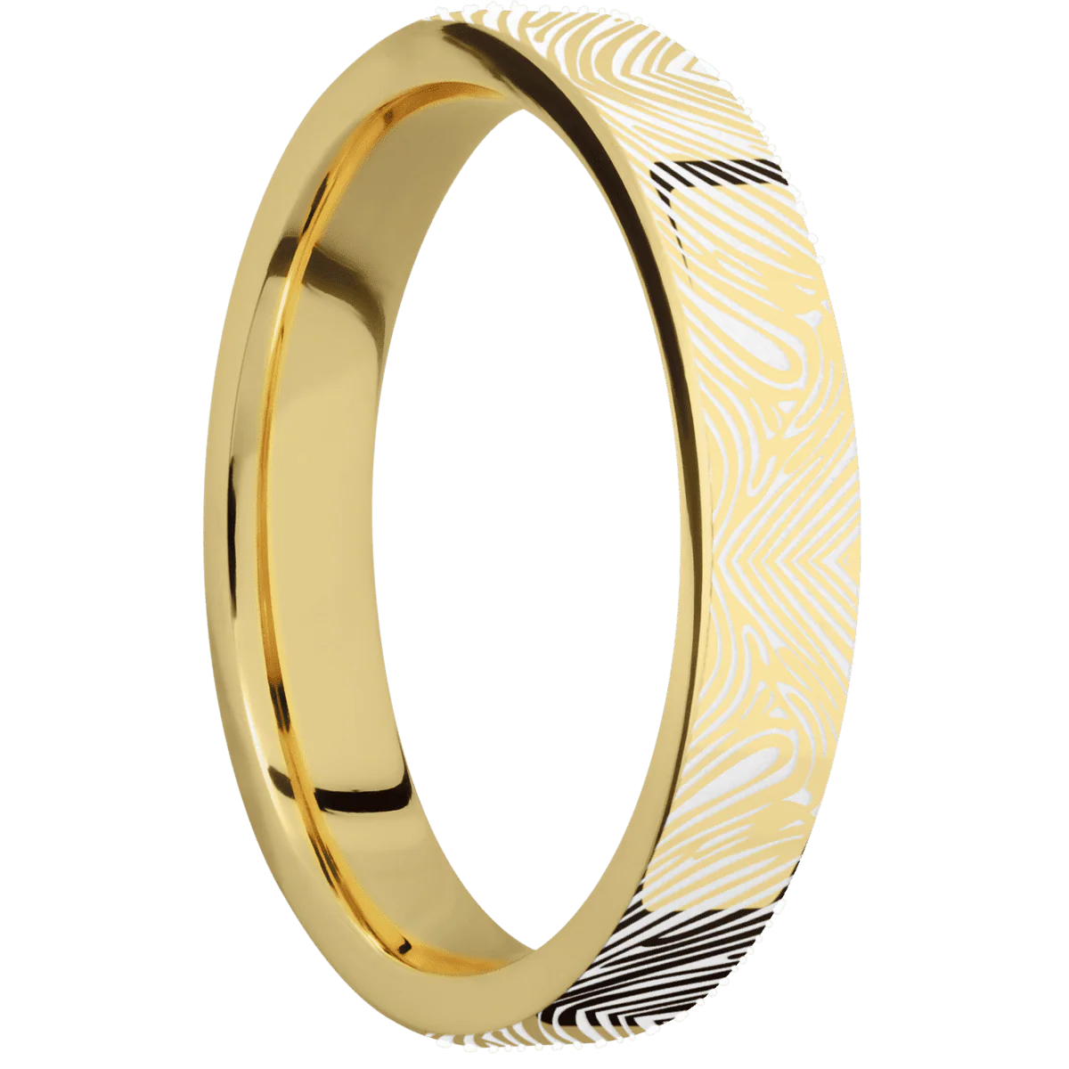 14K Yellow Gold + Polish Finish
