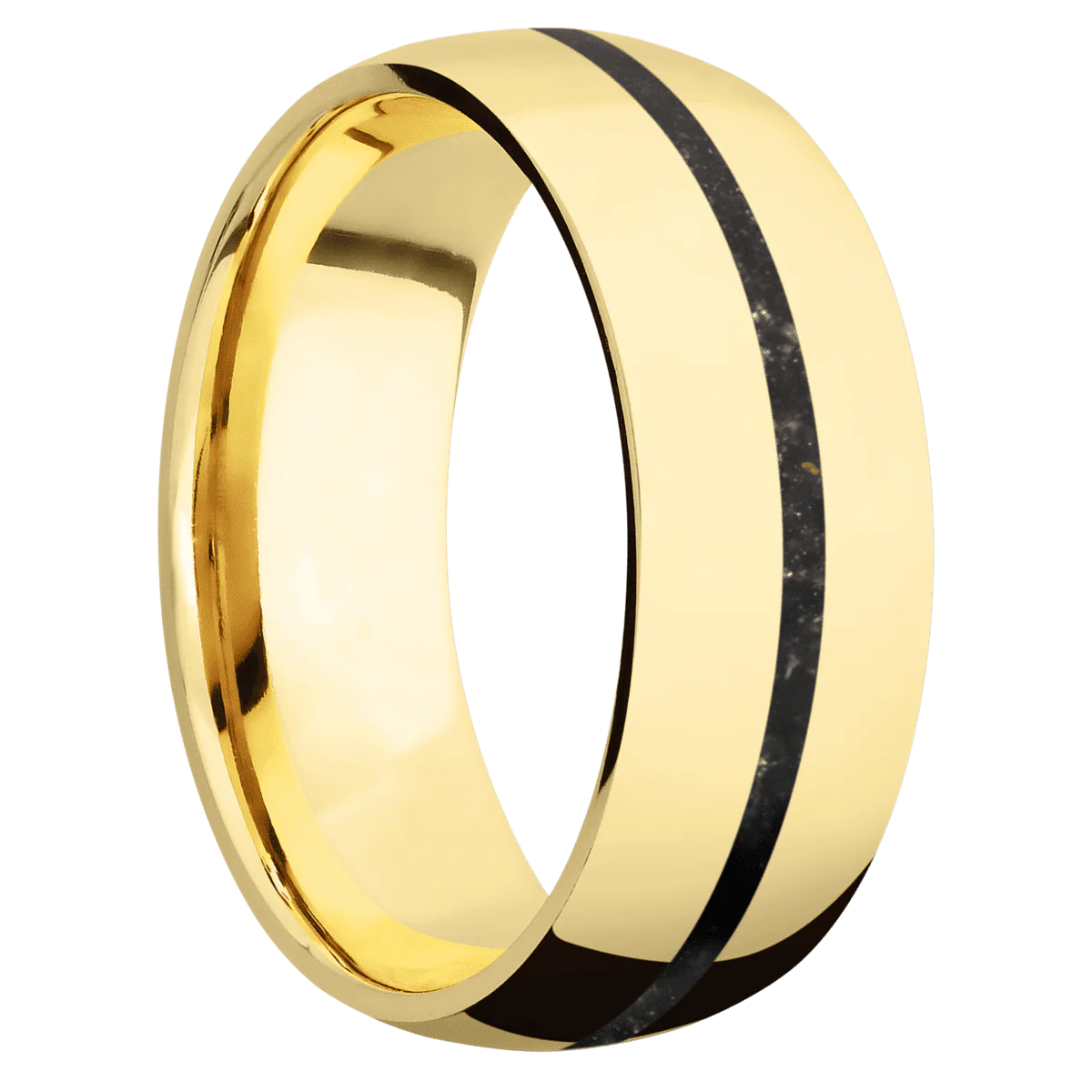 14K Yellow Gold + Polish Finish