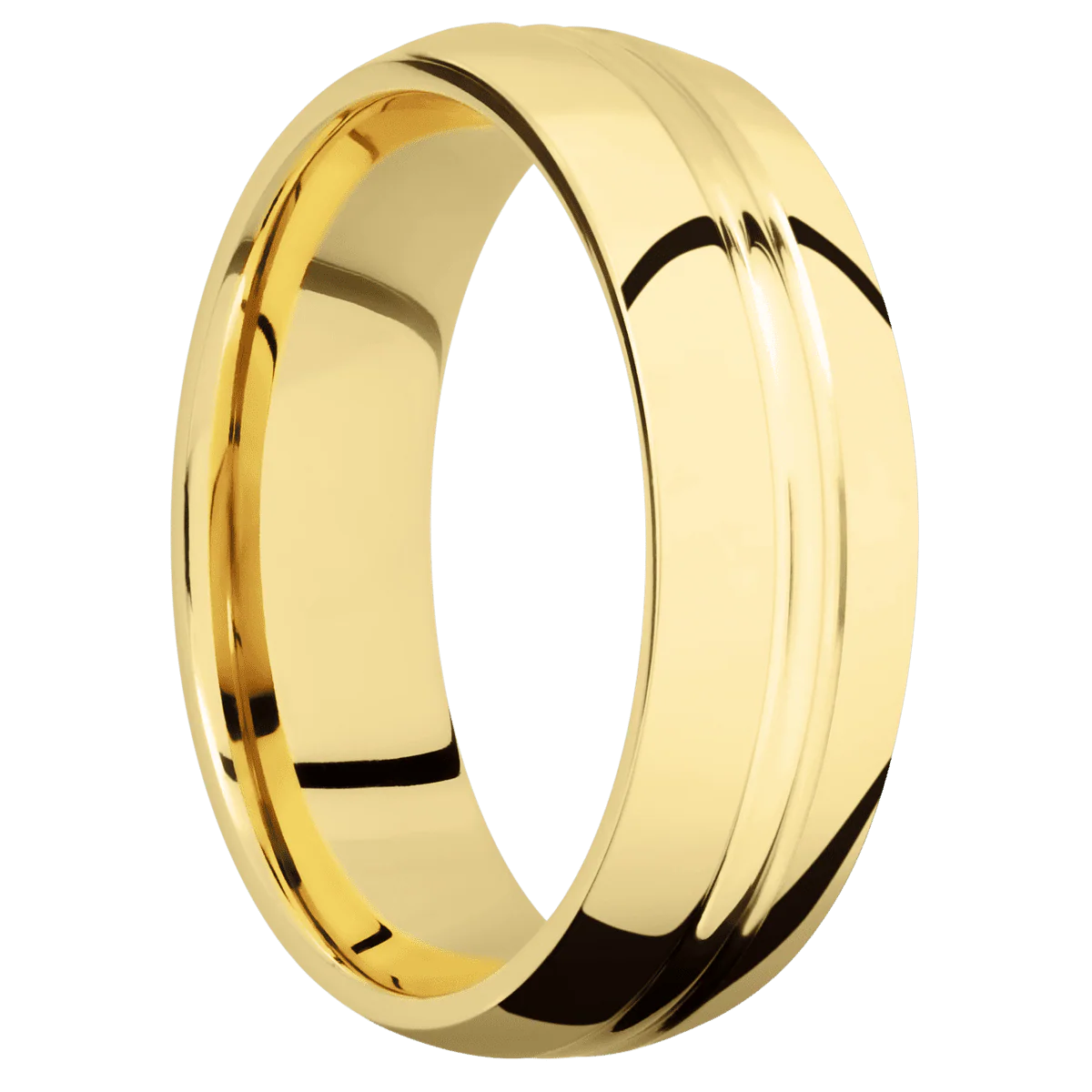 14K Yellow Gold + Polish , Polish Finish