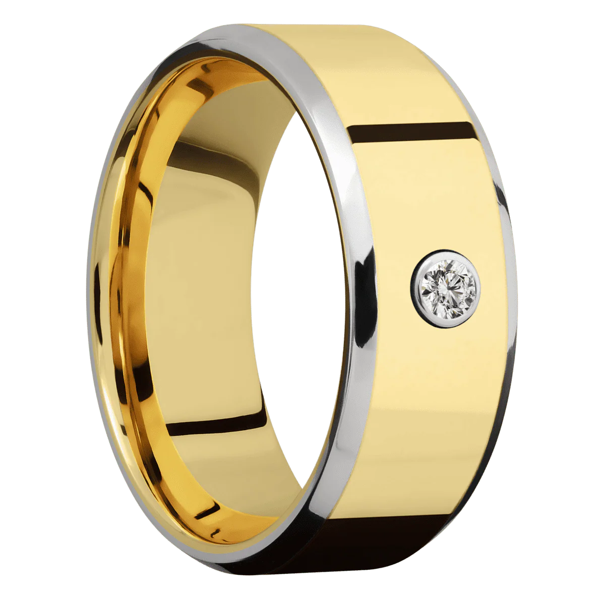 14K Yellow Gold + Polish , Polish Finish