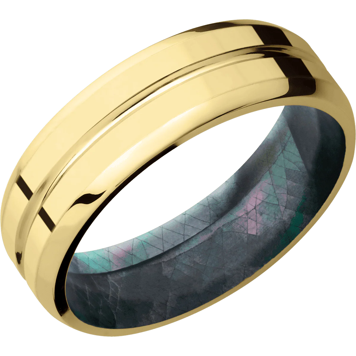 14K Yellow Gold + Polish , Polish Finish + Black Mother of Pearl - Image 2