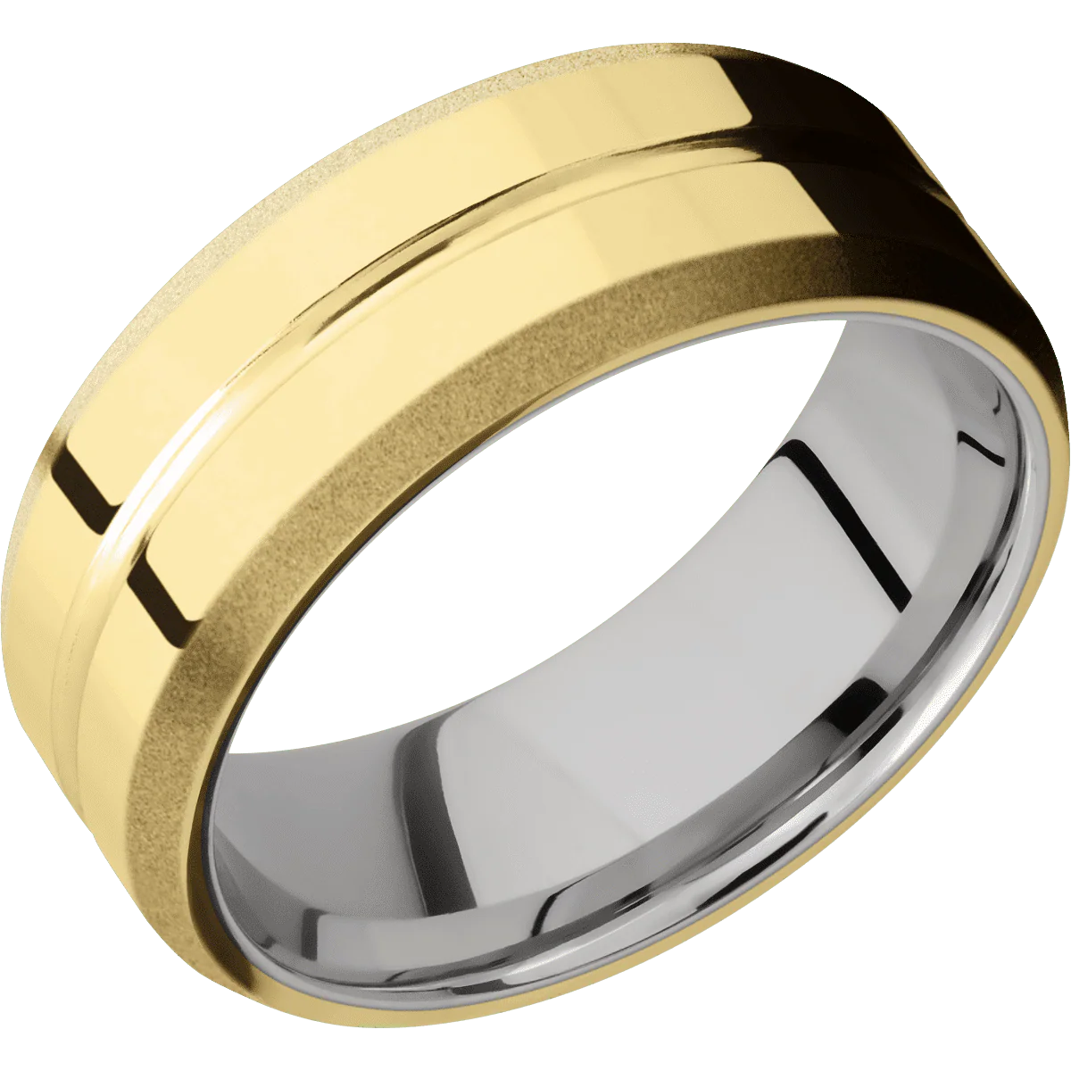14K Yellow Gold + Polish , Polish Finish + Cobalt Chrome - Image 2