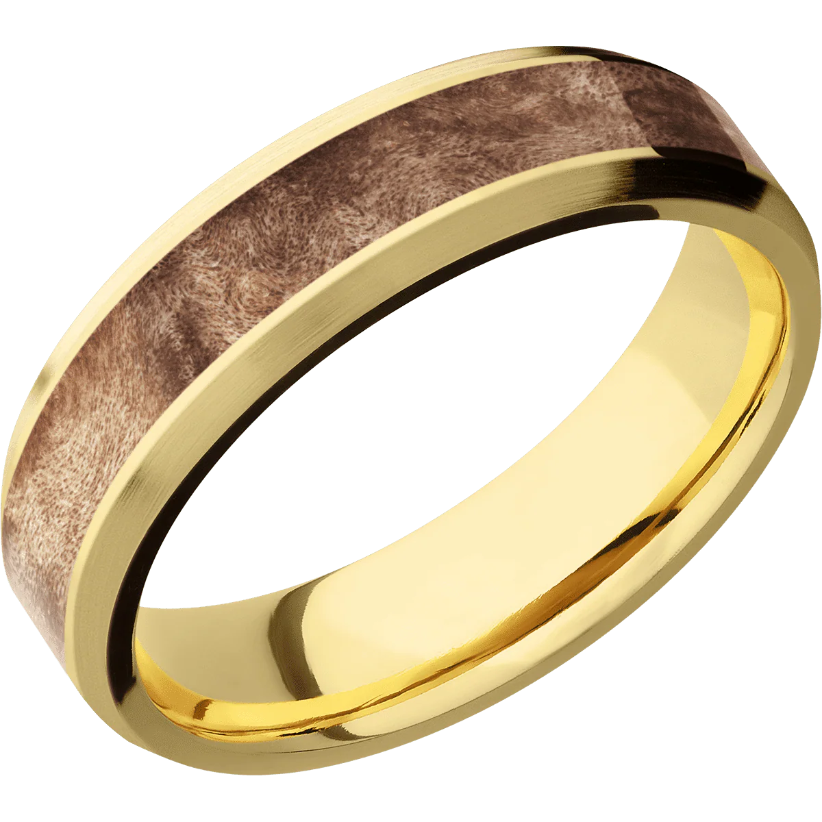 14K Yellow Gold + Polish , Satin Finish - Image 2