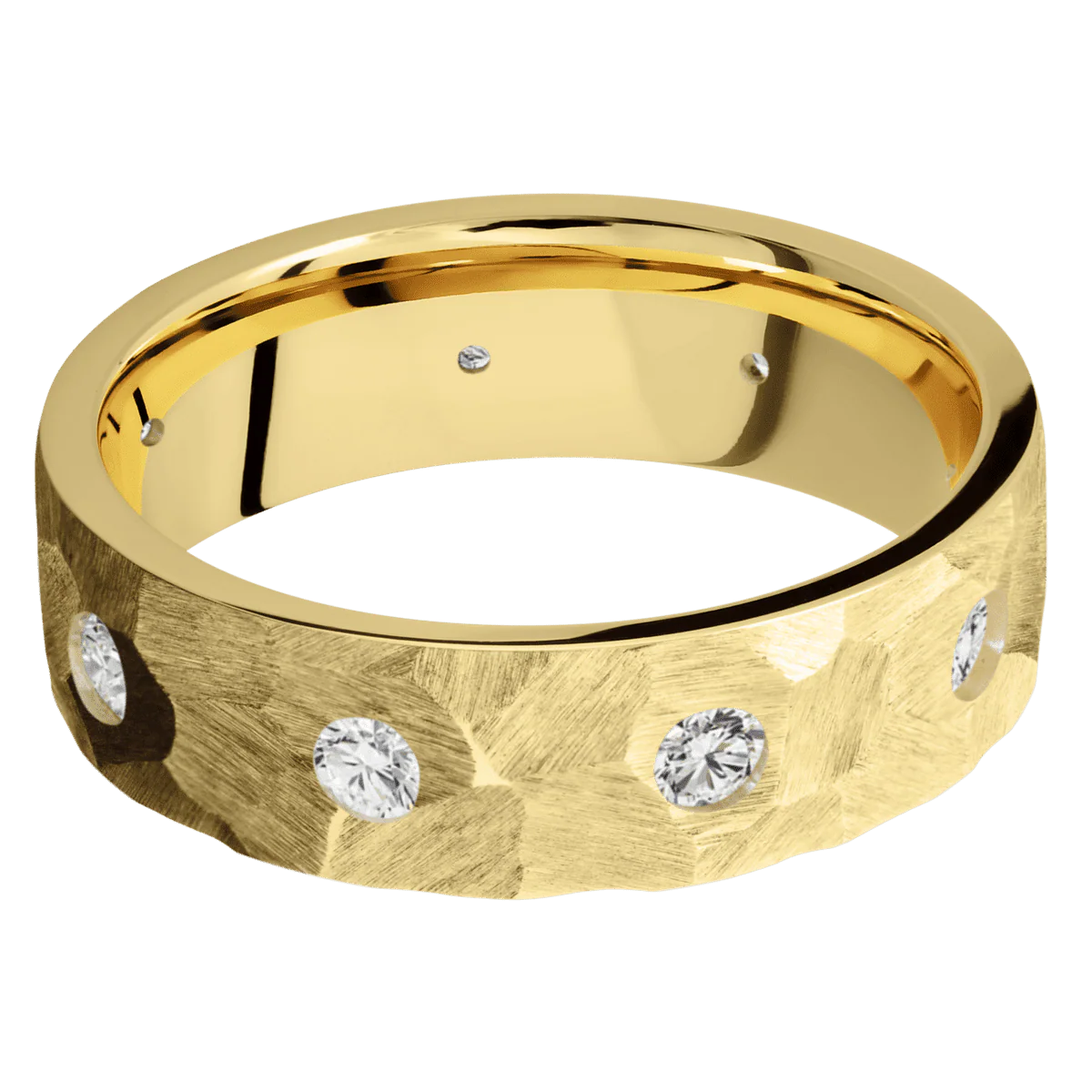 14K Yellow Gold + Rock Finish - Image 3