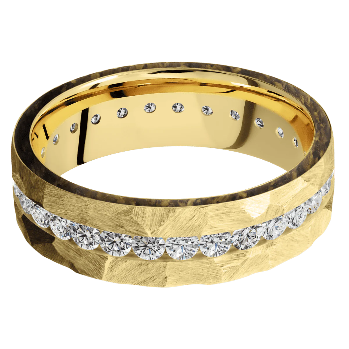 14K Yellow Gold + Rock Finish - Image 3