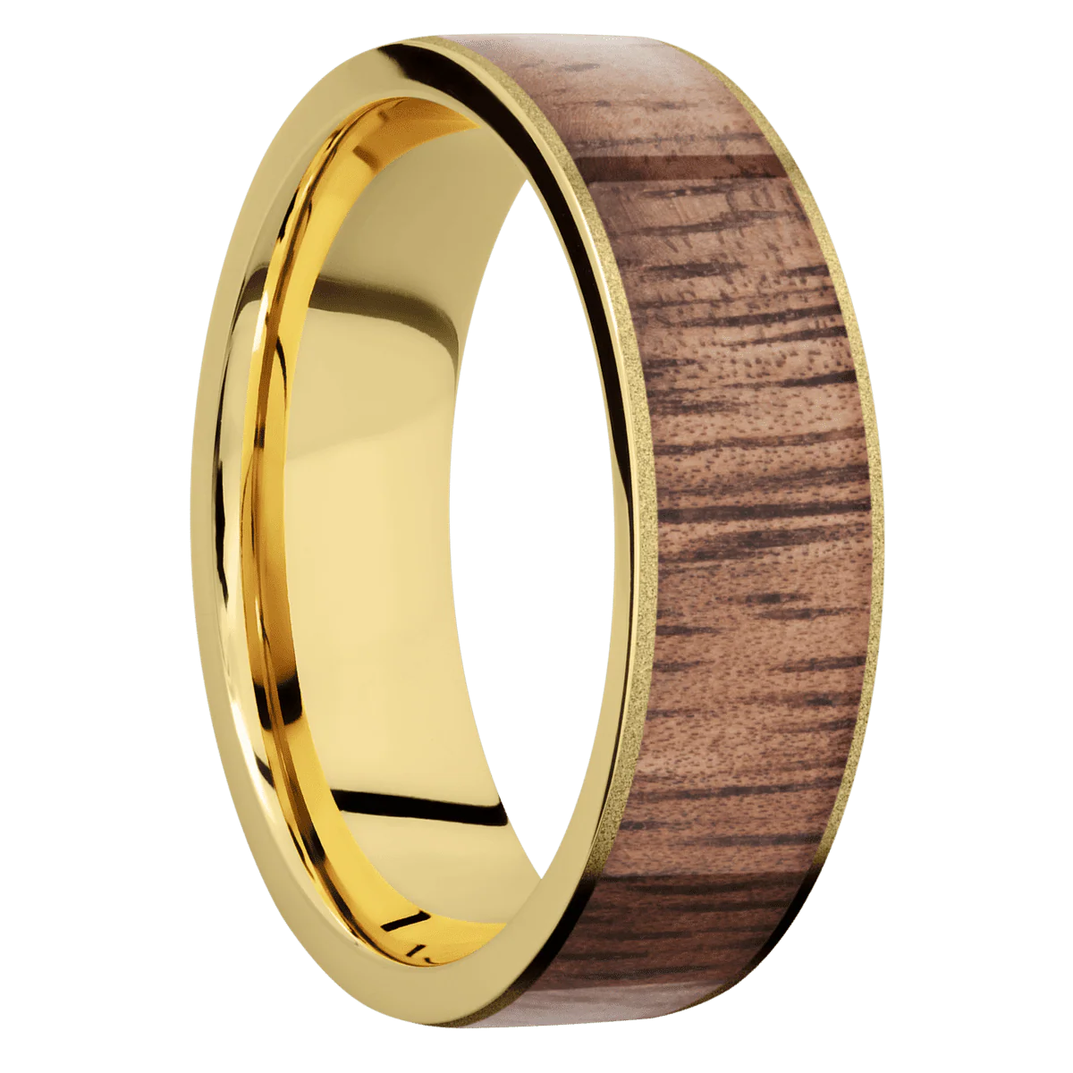 14K Yellow Gold + Sand Finish