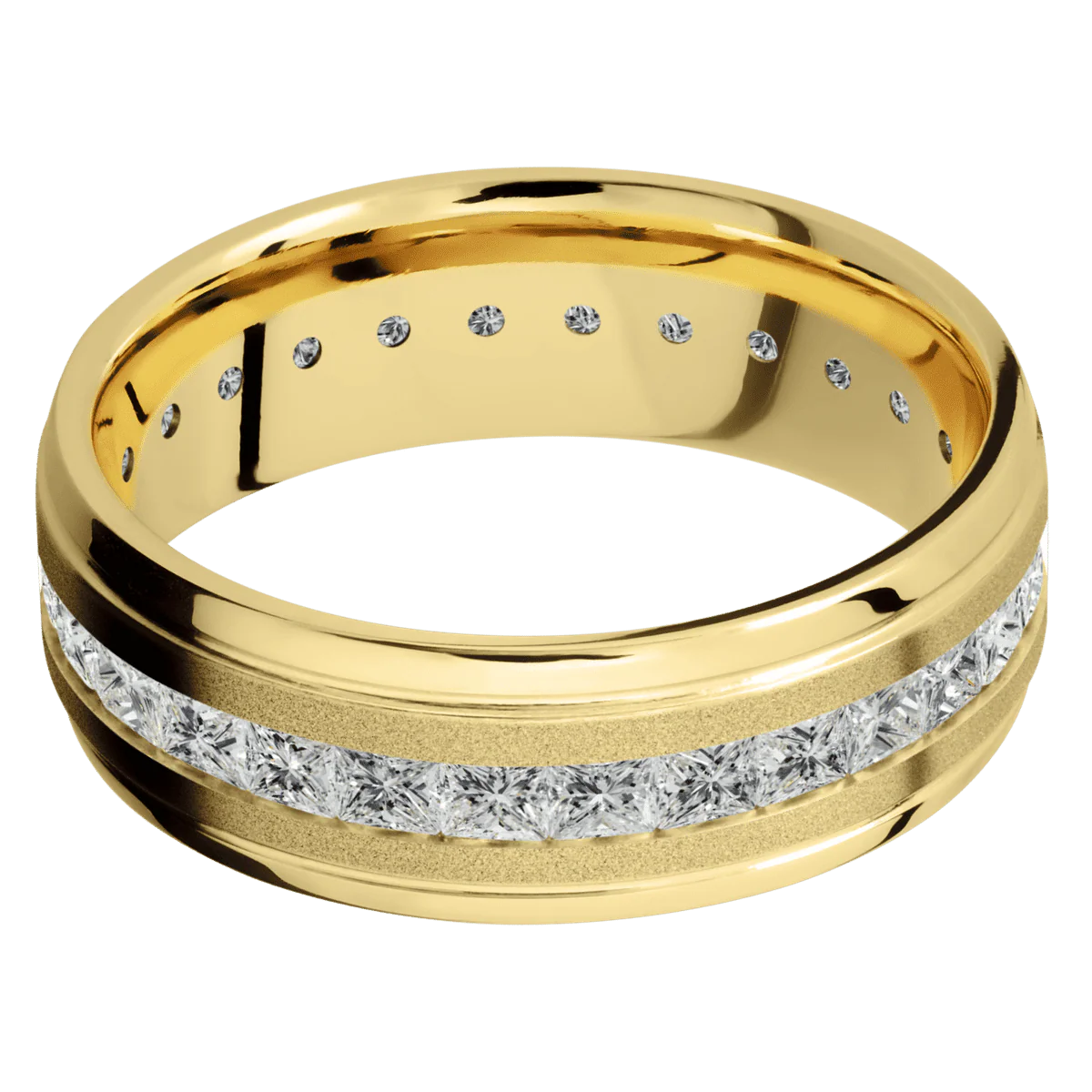14K Yellow Gold + Sand , Polish Finish - Image 3