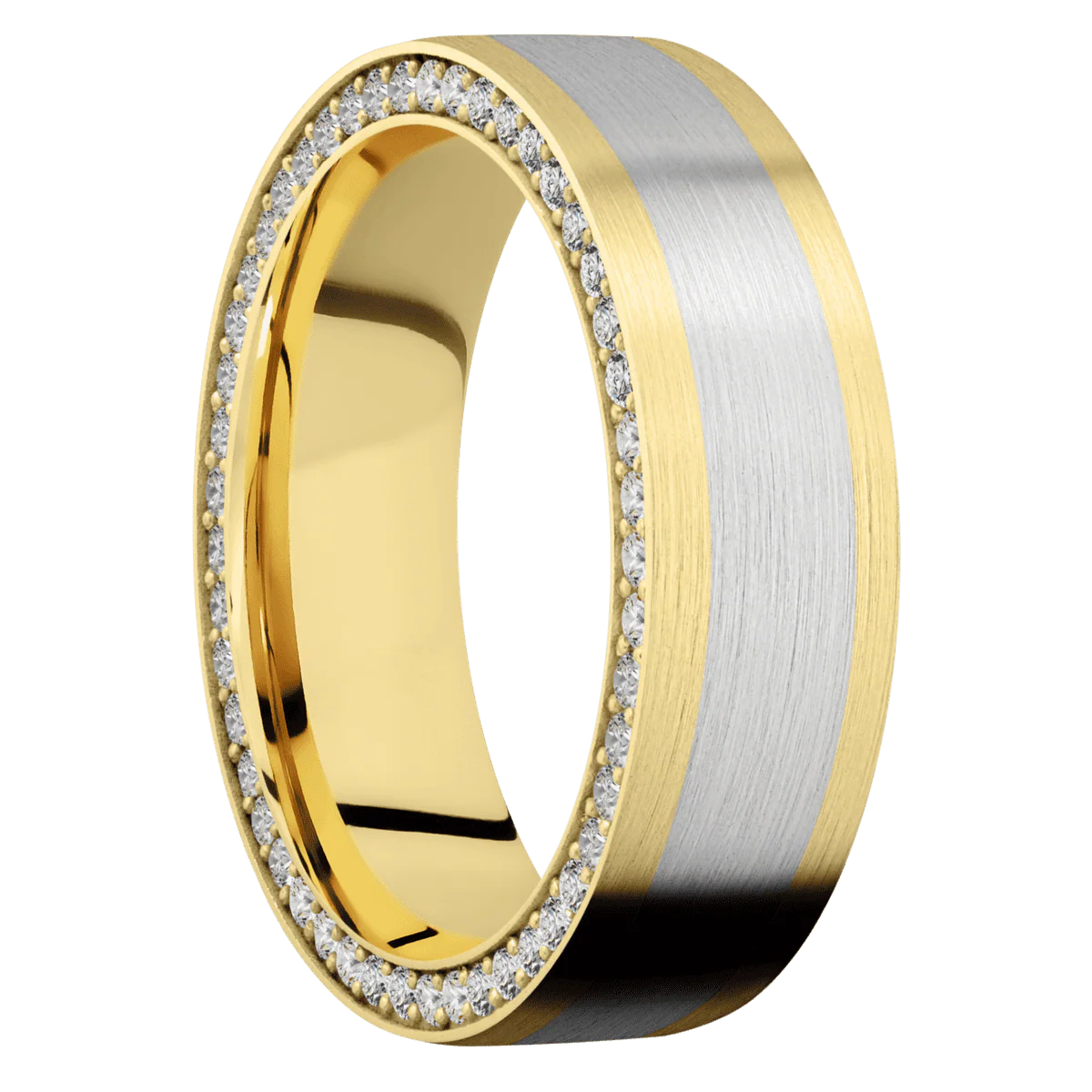 14K Yellow Gold + Satin Finish