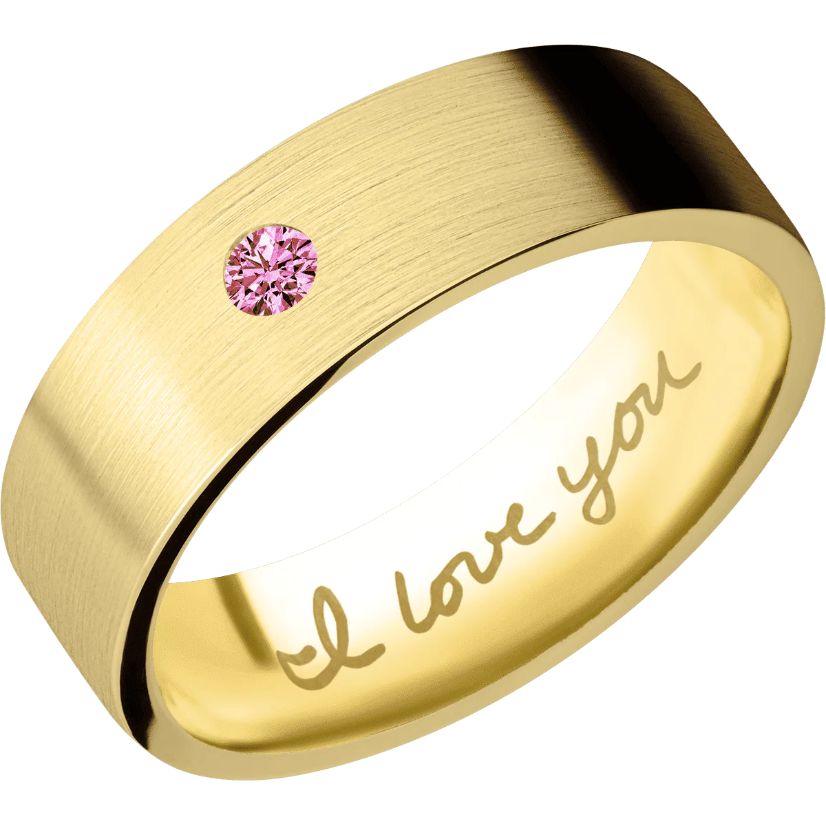 14K Yellow Gold + Satin Finish - Image 2
