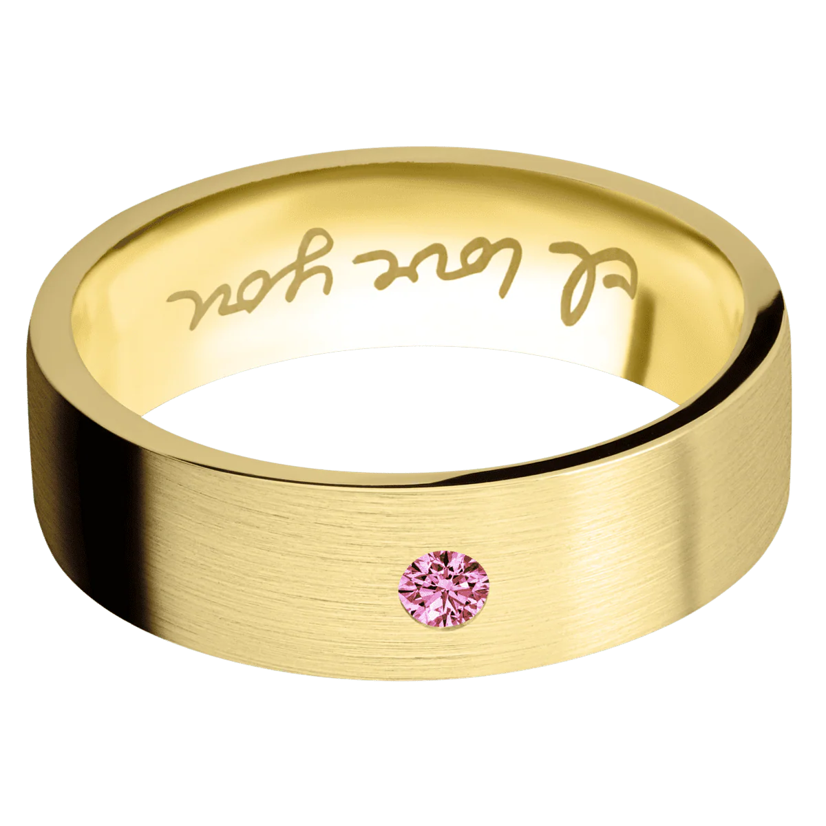 14K Yellow Gold + Satin Finish - Image 3
