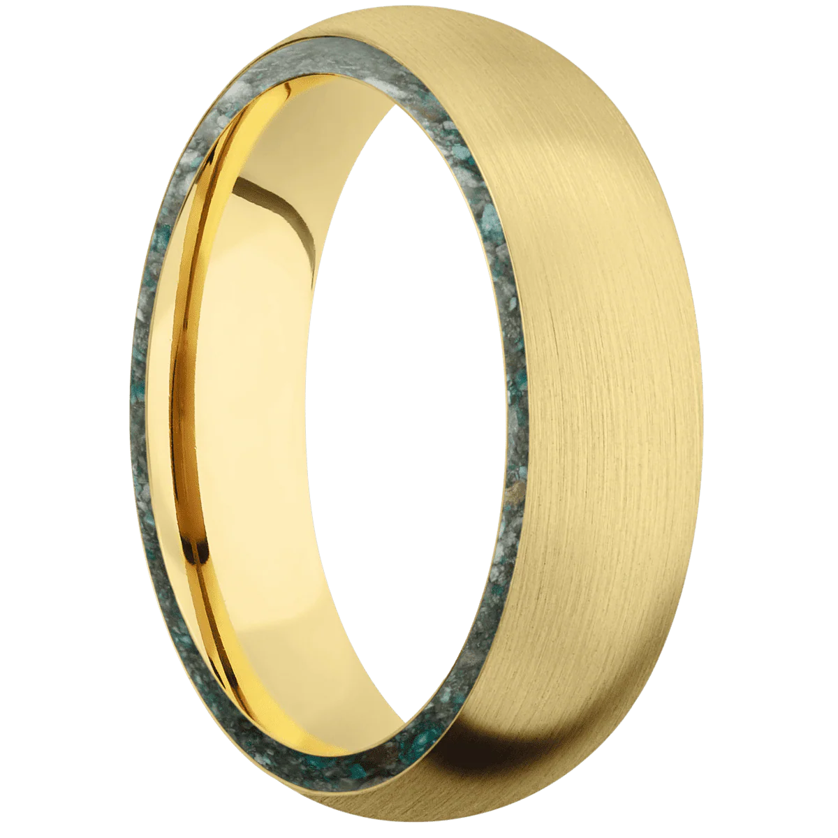 14K Yellow Gold + Satin Finish