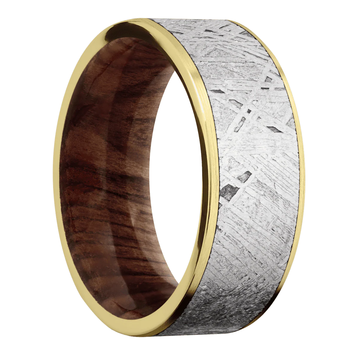 14K Yellow Gold + Satin Finish + Sequoia