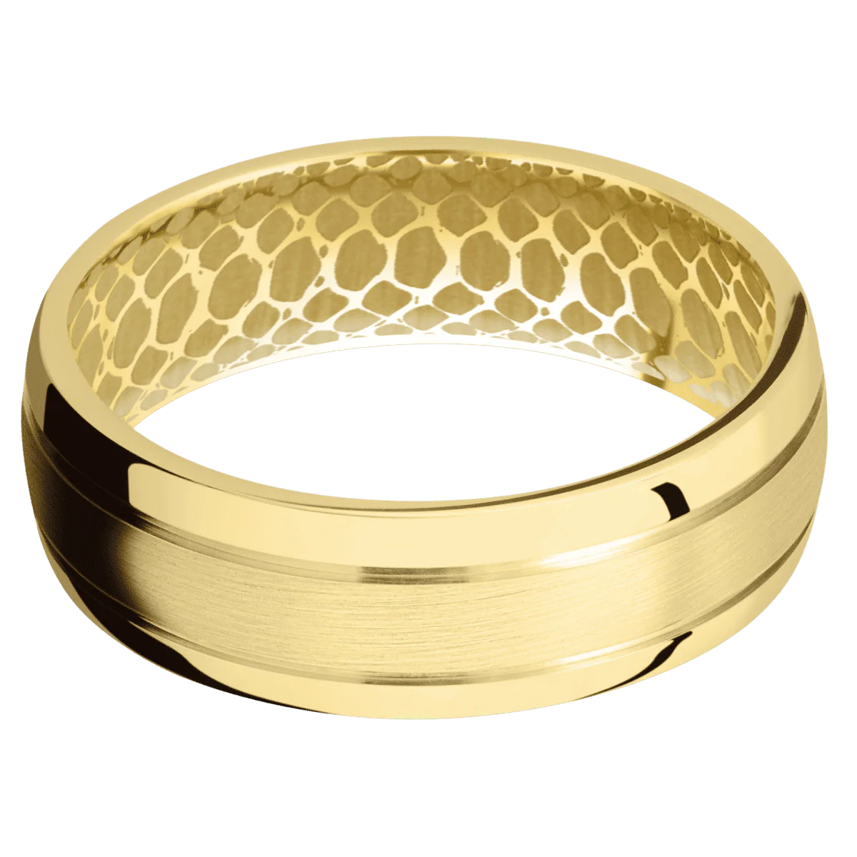 14K Yellow Gold + Satin , Polish Finish - Image 3