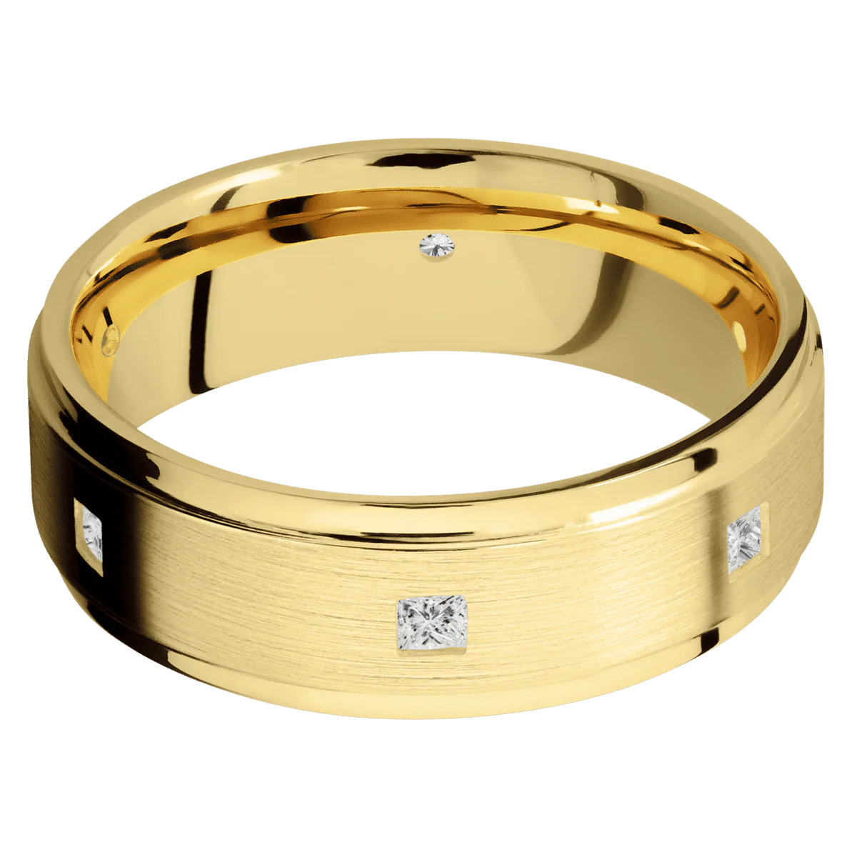 14K Yellow Gold + Satin , Polish Finish - Image 3