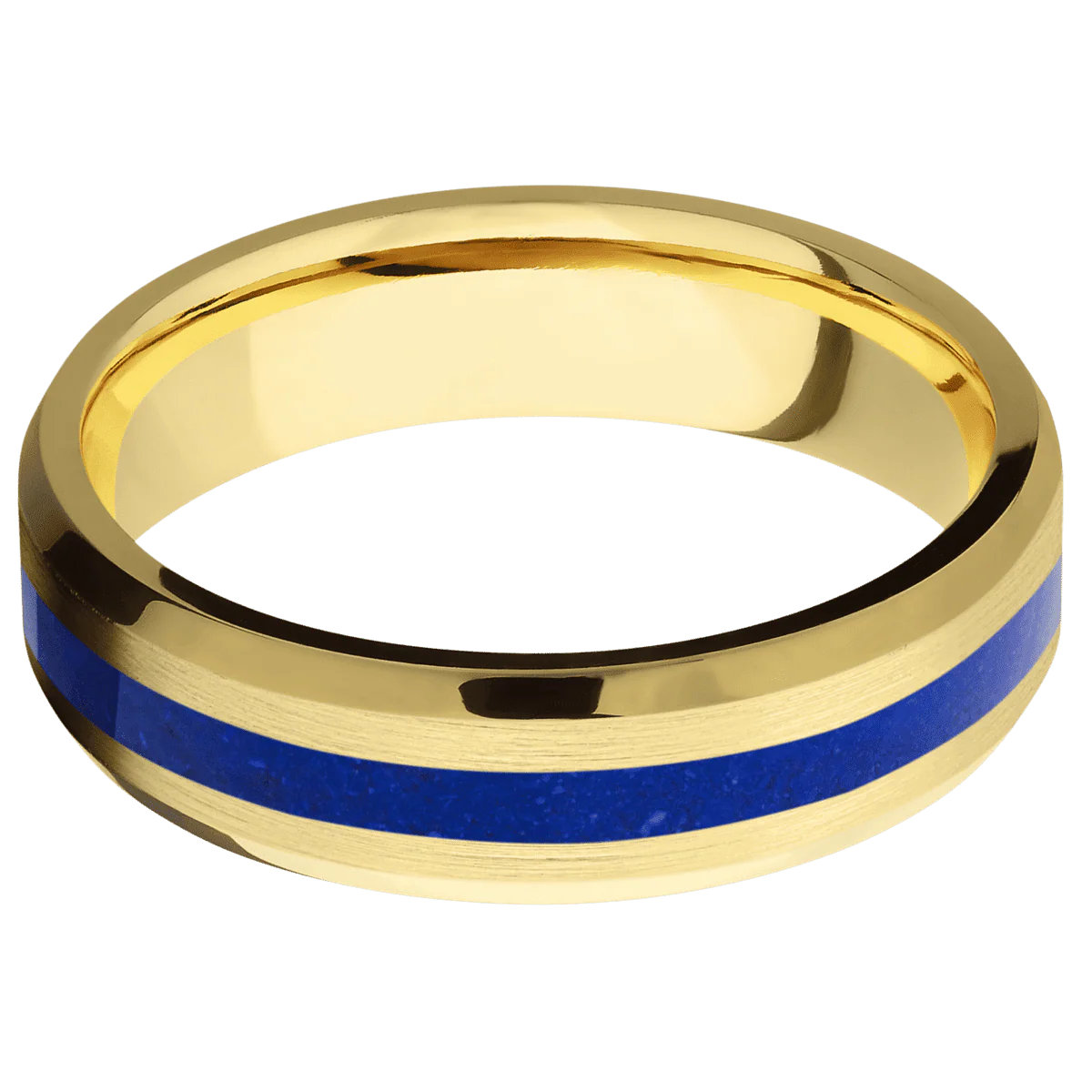 14K Yellow Gold + Satin , Polish Finish - Image 3