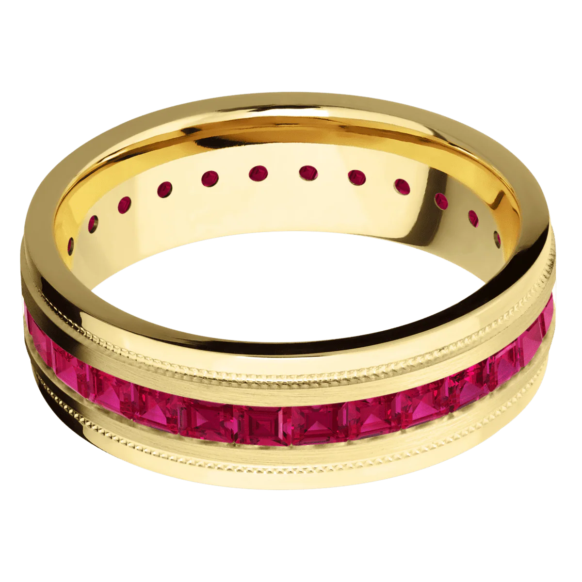 14K Yellow Gold + Satin , Polish Finish - Image 3