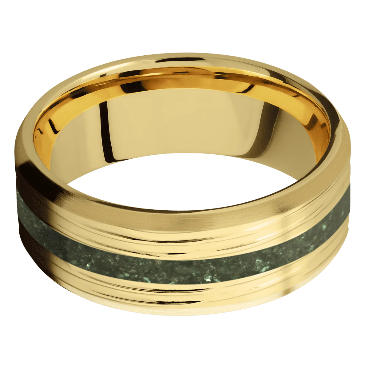 14K Yellow Gold + Treebark3 , Satin Finish - Image 3